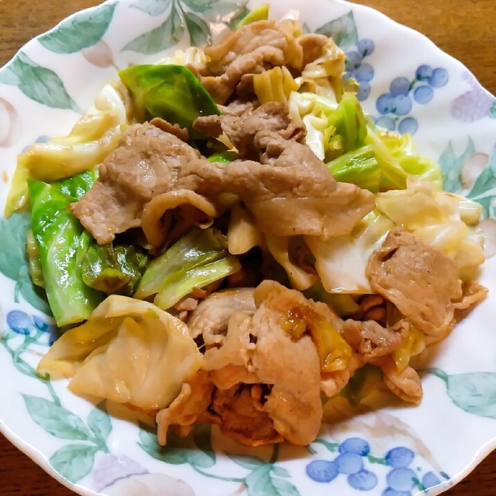 キャベツと豚肉の生姜焼き